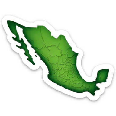 Mexico country map sticker