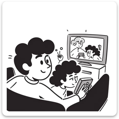 A person plays with the GameCube on TV with friends, sitting on the couch sticker