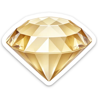 Cream diamond sticker
