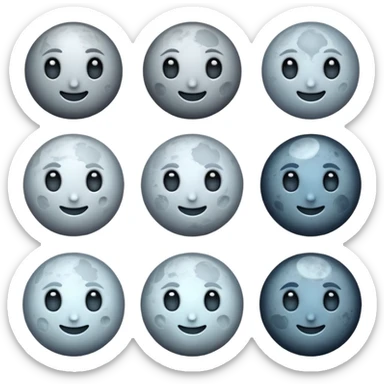 Moon phases sticker