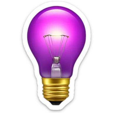 Idea bulb bright color sticker