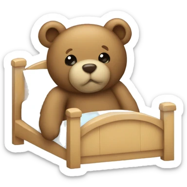 Teddy bear bed sticker