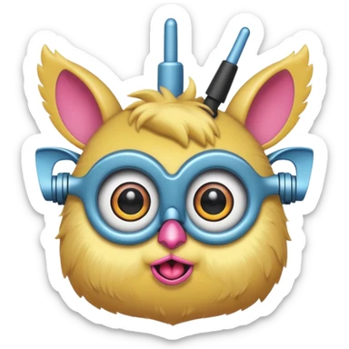 Furby connect with clear antena 1 on head and tiny beak sticker