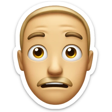 a face that is half-asleep and tearing up sticker