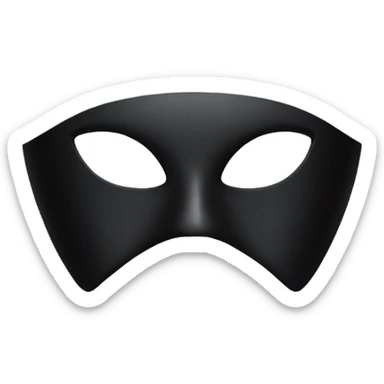 Make A Black Mask Emoji Without Any People  sticker