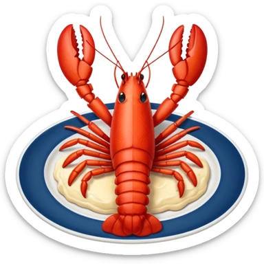 Lobster on period sticker