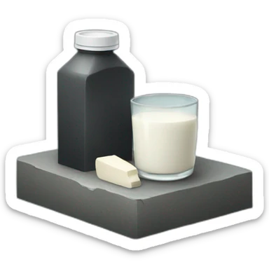 Grave with a bottle of milk sticker