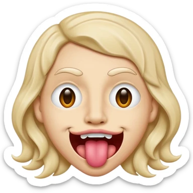 Ojos en forma de equis boca ondulada y con lengua afuera del lado izquierdo como el logo de nirvana sticker