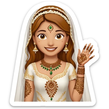bride in mehendi Ceremony sticker