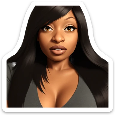 realistic portrait of a girl sticker