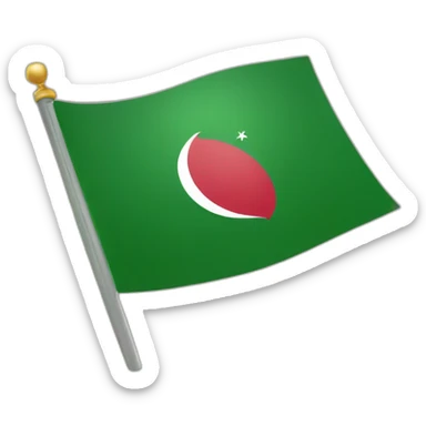 Saudi flag in red sticker
