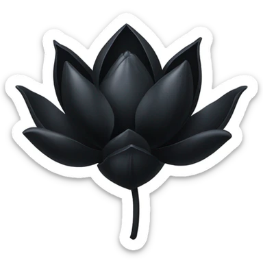 black lotus flower emoji sticker