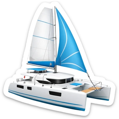 catamaran that looks like a lagoon 42 on a white background. Just the catamaran with no wording on the boat sticker