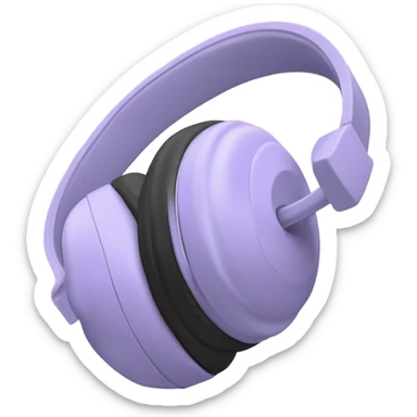 pastel purple headphone sticker
