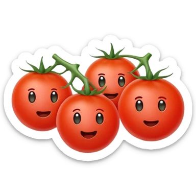 emojis but a cherry tomato sticker