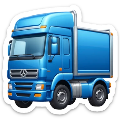 camion bleu sticker