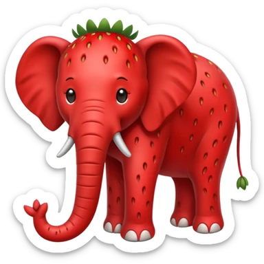 Strawberry éléphant peau en fraise sticker