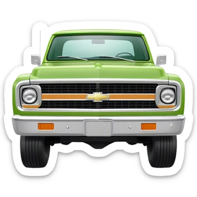 Light green with white middle stripe 1972 Chevrolet K10 truck sticker