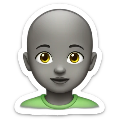 baby-emoji-with-grey-skin-and-green-pupils sticker