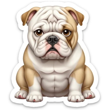 Bulldog ingles blanco  sticker