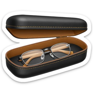 black glasses case sticker