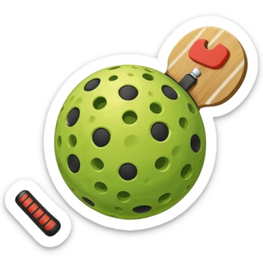 pelota de pickleball Verde sola sticker
