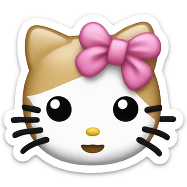 Hello kitty with bow sticker