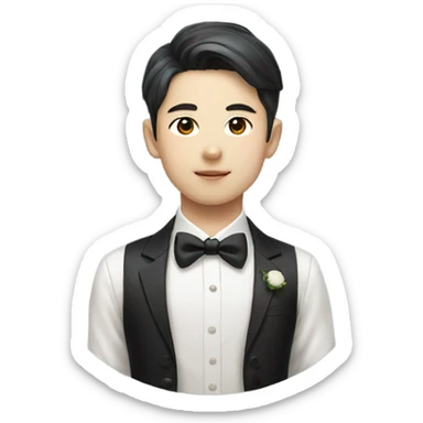 boys in formal attire Korean  sticker