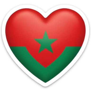 Herz mit marokkanischer Flagge sticker