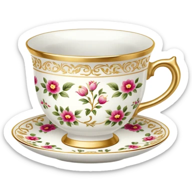 Fancy teacup sticker