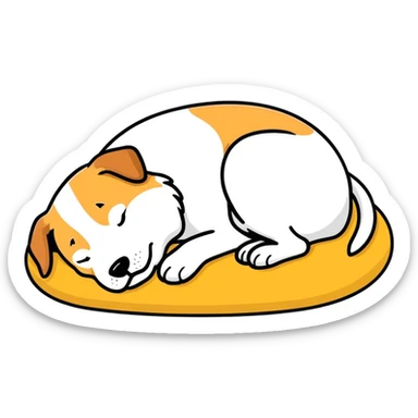 Dog sleeping  sticker
