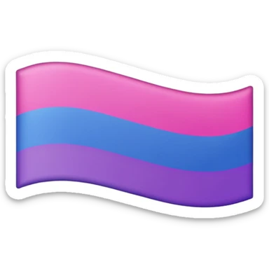 Bisexual flag pink purple then blue sticker