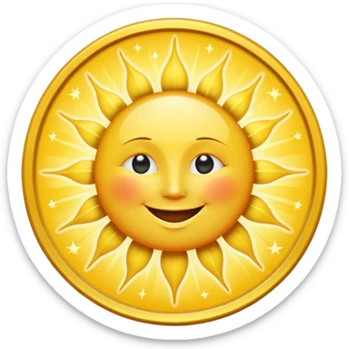 "the sun" tarot card sticker