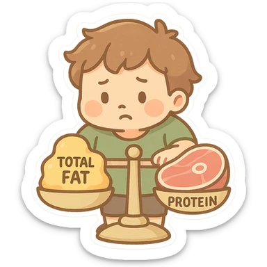 total fat vs protein sticker