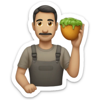 mano con dedo de en medio levantado y el resto en puño sticker