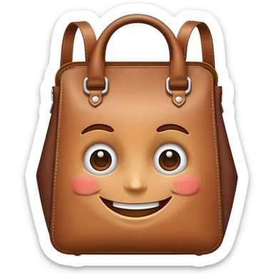 bag with a face on it sticker