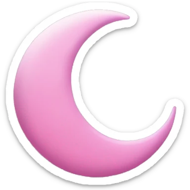 pink crescent moon  sticker