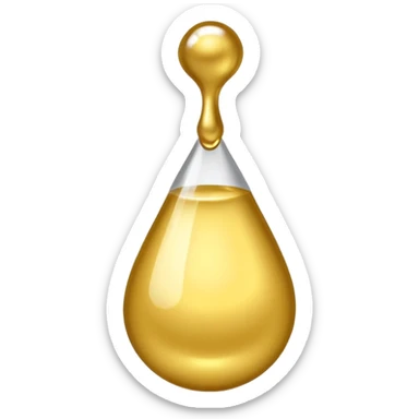 Gold drop of nail polish   sticker