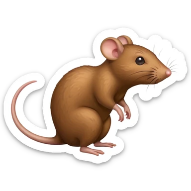 A rat is pooping sticker