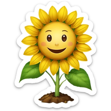 An exact  picture of the sunflower from Plants vs. Zombies sticker