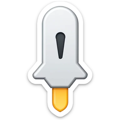 white exclamation mark sticker