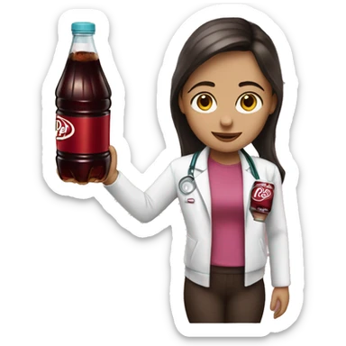 Girl with Dr Pepper  sticker