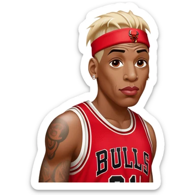 Dennis Rodman Chicago bulls #91 sticker