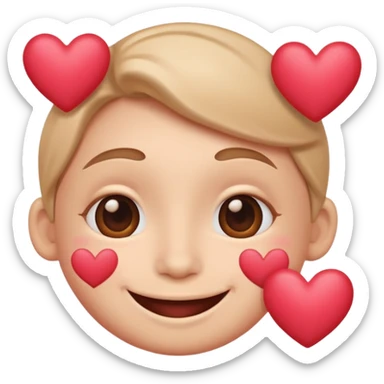 mix of these two 🥺☺️ but make it classic emoji  sticker