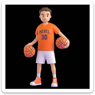 With basketball t shirt sticker