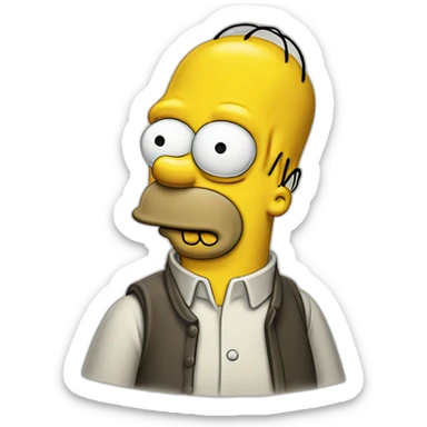 Homer simpson heureux sticker