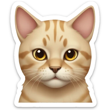 A buff cat sticker