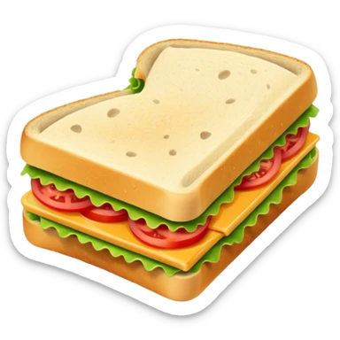 folded snacks, sandwich sticker
