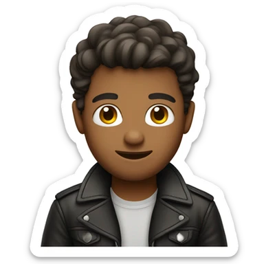 cute guy wearing leather sticker