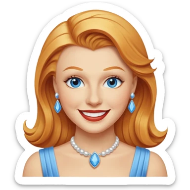 Ginger Rogers with blue eyes sticker